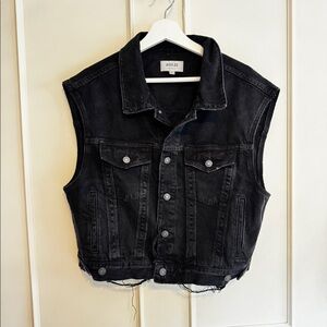 Agolde Black Denim Vest